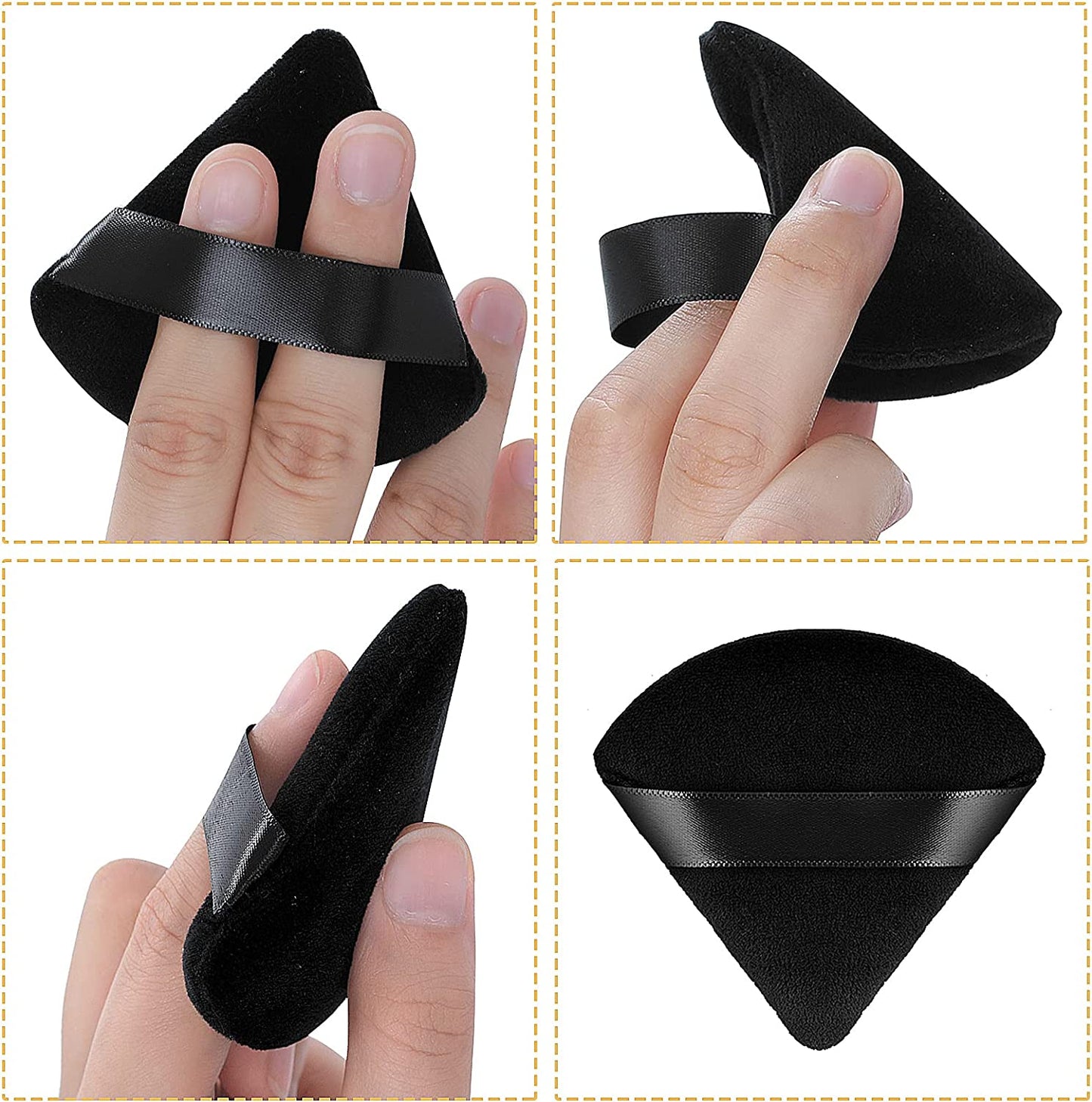 WIDE TRIANGLE POWDER PUFF - SET OF 2
