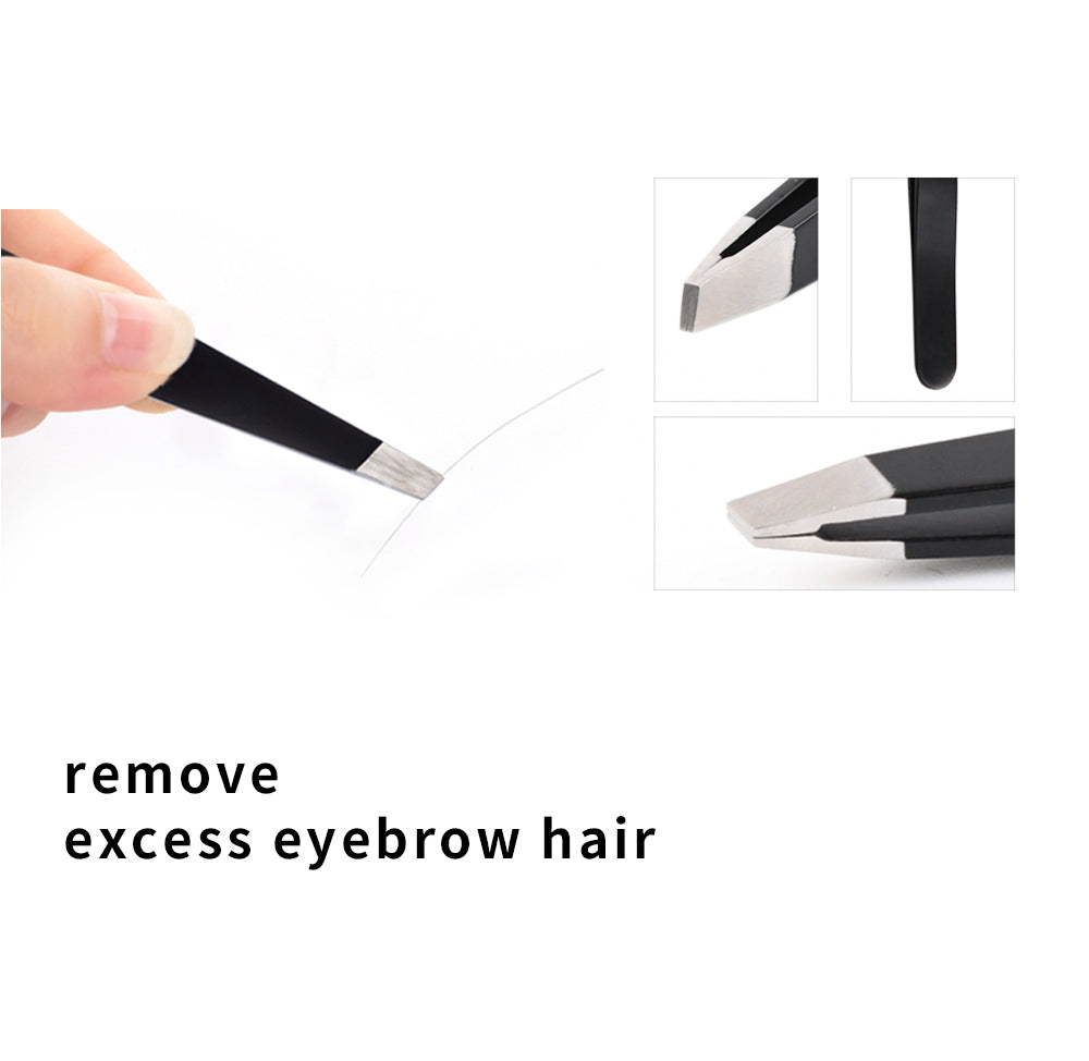 DUAL-END EYEBROW TWEEZERS WITH COMB