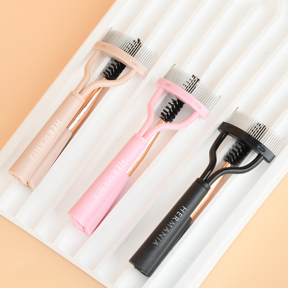 EYELASH SEPARATOR COMB - FOLDABLE WITH SPOOLIE