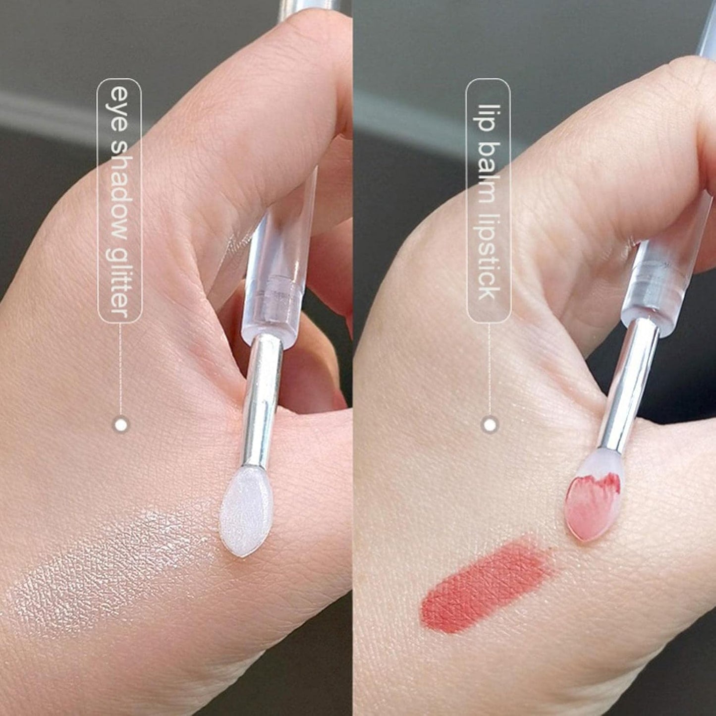SILICONE LIP BALM BRUSH WITH COVER