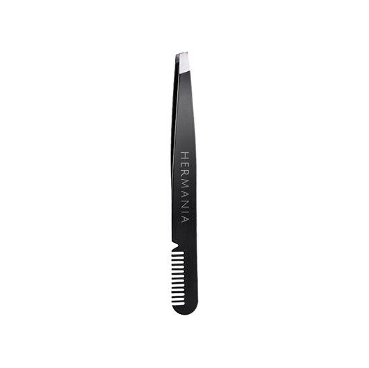 DUAL-END EYEBROW TWEEZERS WITH COMB