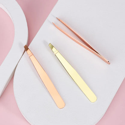 SLANTED TIP EYEBROW TWEEZERS